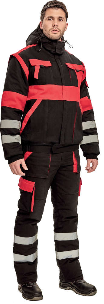 Červa MAX WINTER REFLEX bunda černá/červená vel.64