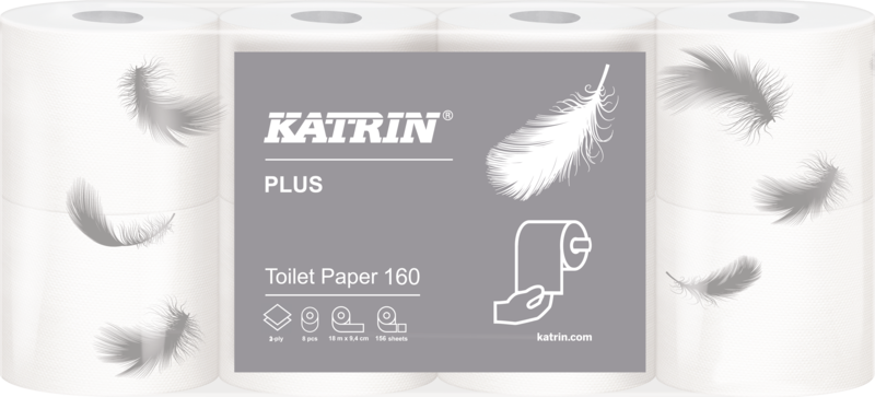 Katrin Toaletní papír Plus Toilet 160- 8ks v balení