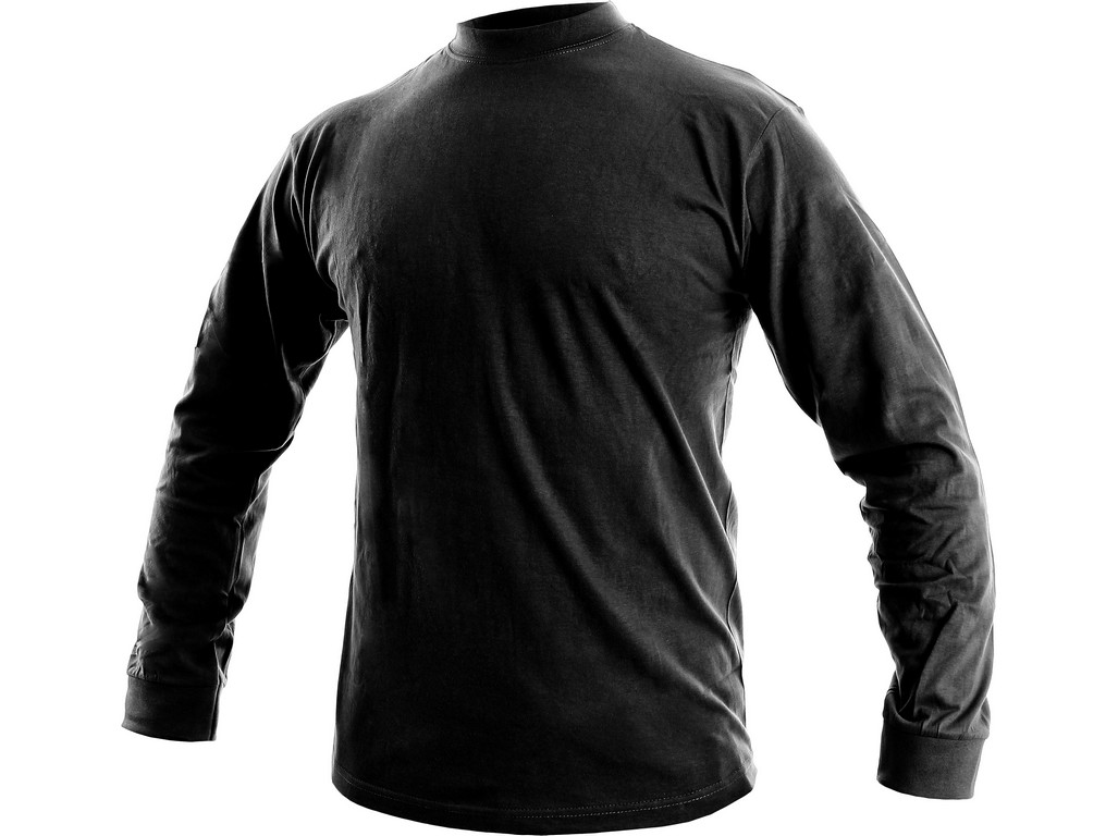 CXS Pánské tričko s dlouhým rukávem PETR, černé, vel. XL