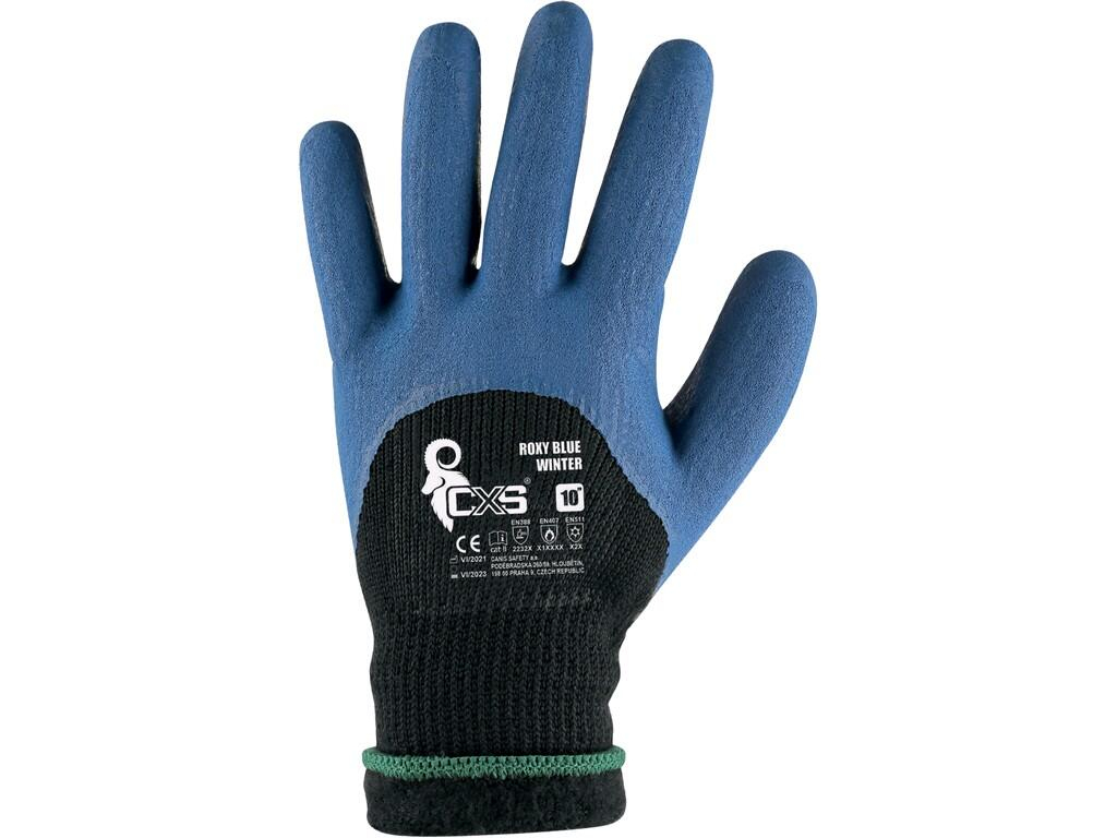 CXS Povrstvené zimní rukavice ROXY BLUE WINTER, vel. 10
