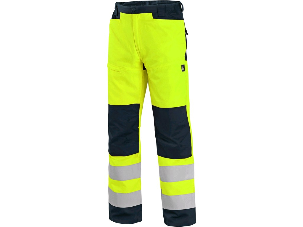 CXS Kalhoty HALIFAX, výstražné se síťovinou, pánské, žluto-modré, vel. 50