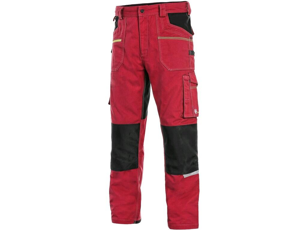 CXS Kalhoty CXS STRETCH, pánské, červeno-černé, vel. 58