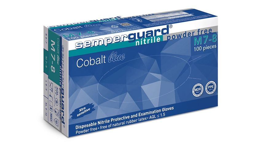 Semperguard Jednorázové rukavice SEMPERGUARD® Cobalt - nepudrované vel.7
