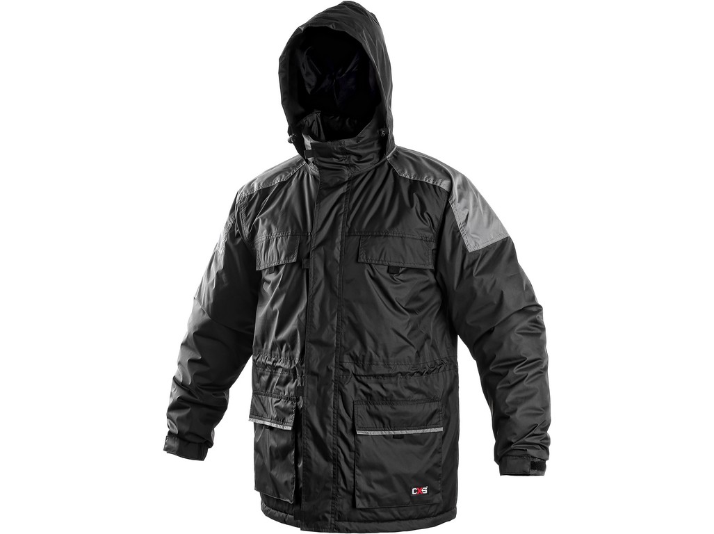 CXS Pánská zimní bunda FREMONT, černo-šedá, vel. 4XL