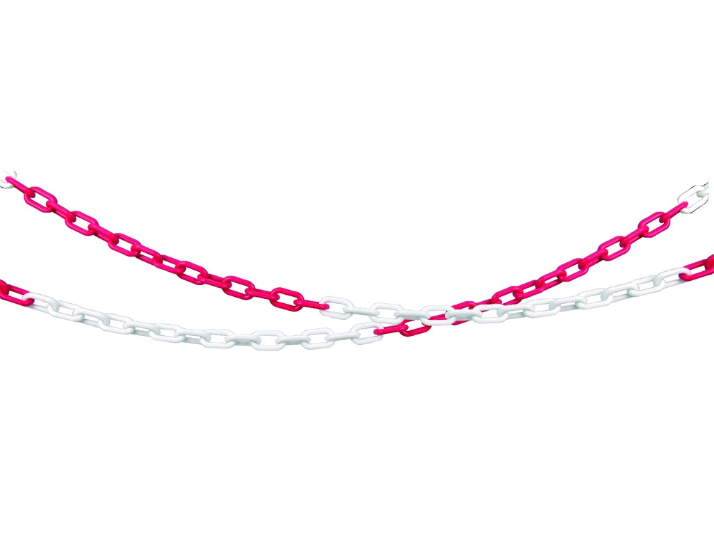 CXS PVC řetěz, červeno-bílý