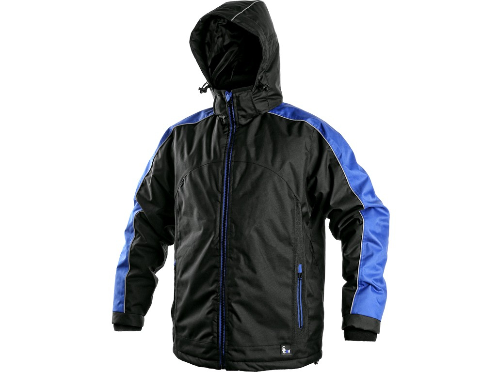 CXS Pánská zimní bunda BRIGHTON, černo-modrá, vel. 3XL