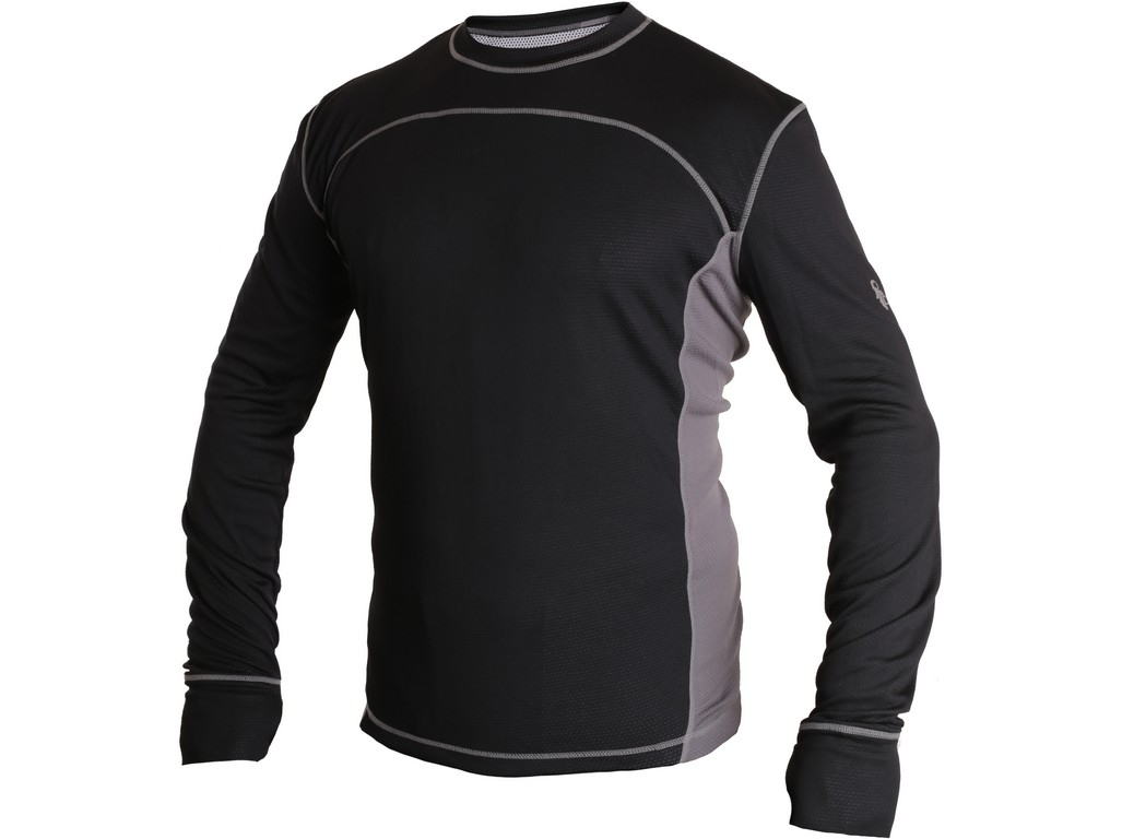 CXS Tričko COOLDRY, funkční, dlouhý rukáv, pánské, černo-šedé, vel. L