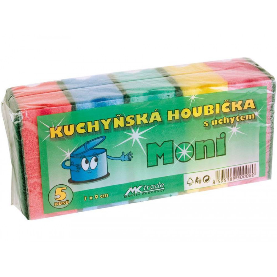 Kuchyňská houbička, tvarovaná, 5 ks
