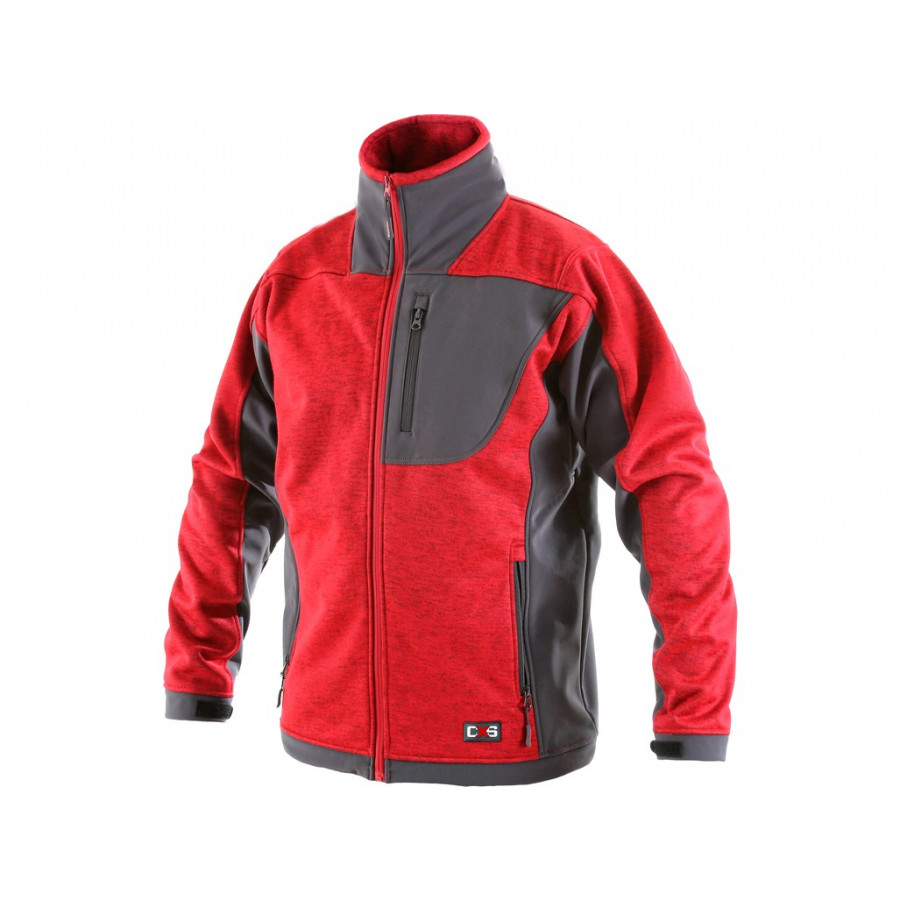Pánská softshell bunda FRESNO, červeno-šedá