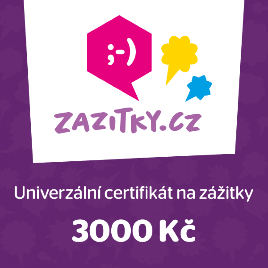 Univerzální certifikát na zážitky 3000Kč