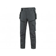 Pánské pracovní kalhoty LEONIS šedé s černými doplňky