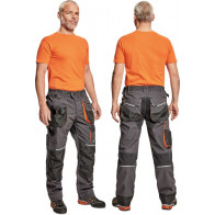 EMERTON PLUS kalhoty antracit/oranžová