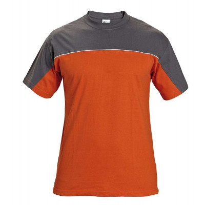 DESMAN tričko šedá/oranžová