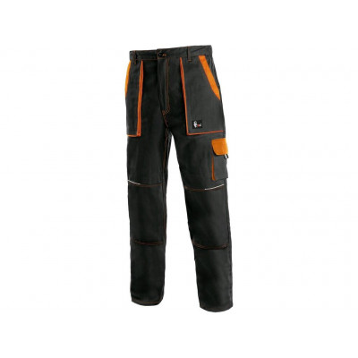 Kalhoty Luxy Josef černo-oranžové 