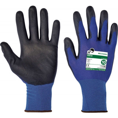 Smew rukavice nylonové-18G modrá/černá