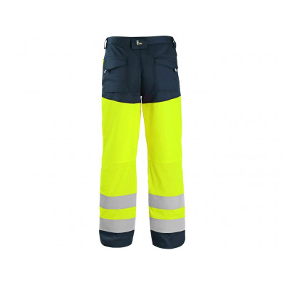 Kalhoty HALIFAX, výstražné se síťovinou, pánské, žluto-modré