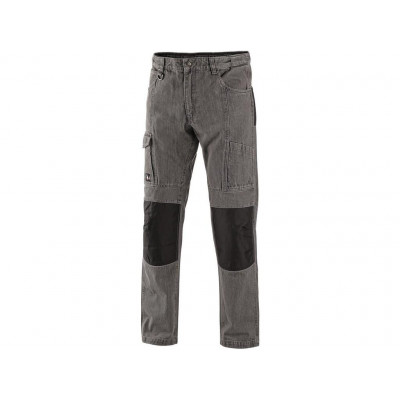 Kalhoty jeans NIMES III, pánské, šedé-černé 