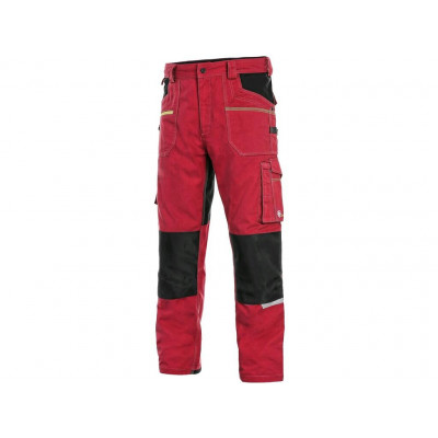 Kalhoty CXS STRETCH, pánské, červeno-černé