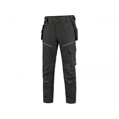 Pánské pracovní kalhoty LEONIS černé s šedými doplňky