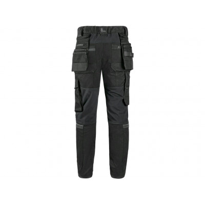 Pánské pracovní kalhoty LEONIS černé s šedými doplňky