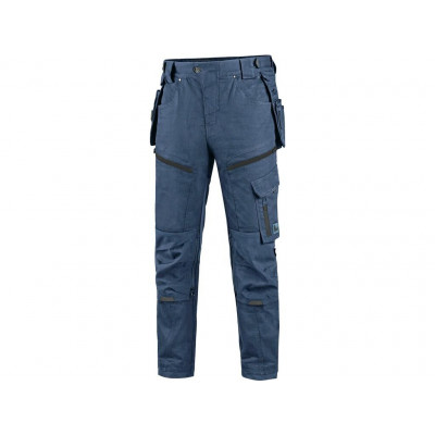 Pánské pracovní kalhoty LEONIS modré s černými doplňky