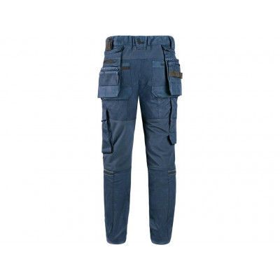 Pánské pracovní kalhoty LEONIS modré s černými doplňky