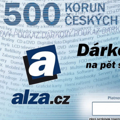Dárkový poukaz Alza.cz 500Kč
