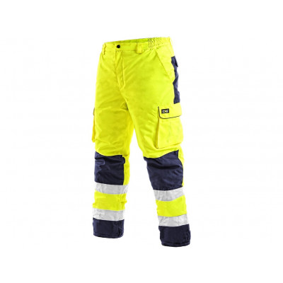 Zimní pánské reflexní kalhoty CARDIFF žluté