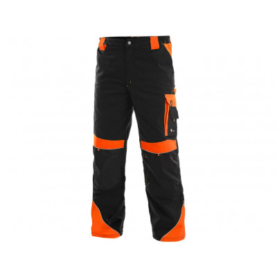 Pánské kalhoty do pasu SIRIUS BRIGHTON, černo-oranžová