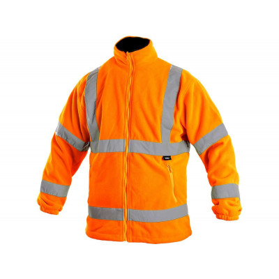 Fleecová bunda PRESTON, výstražná, oranžová