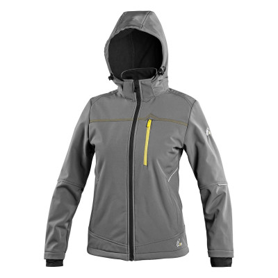 Bunda  STRETCH, dámská, softshell, šedá 