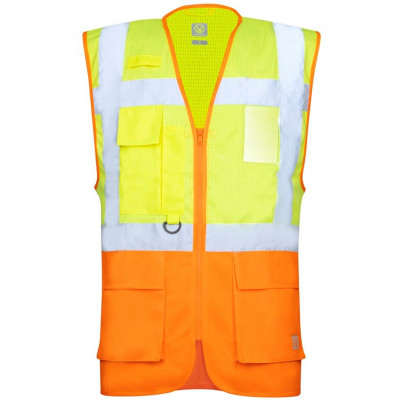 Síťovaná manažerská vesta SIGNAL žluto-oranžová