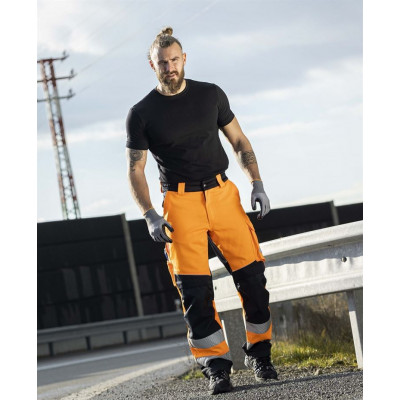 Reflexní kalhoty SIGNAL+ oranžovo-černá