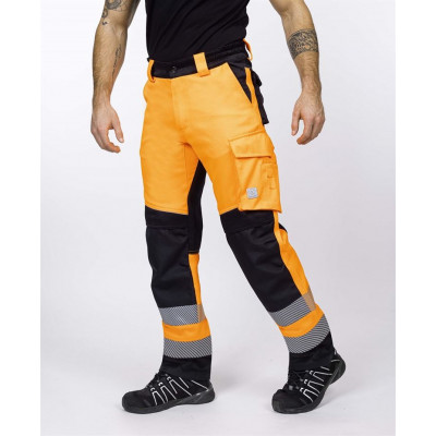 Reflexní kalhoty SIGNAL+ oranžovo-černá