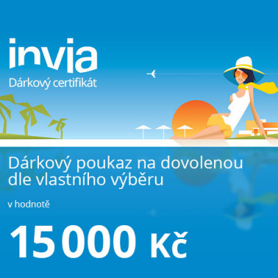 Dárkový poukaz Invia.cz 15000Kč