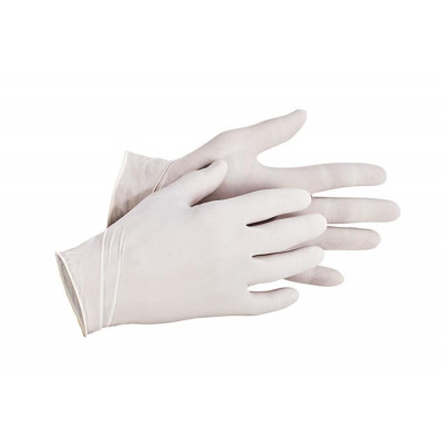 Jednorázové latexové pudrované rukavice HS-06-002  100ks/box