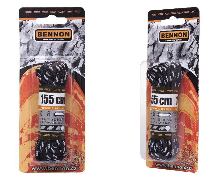Bennon LACES BLACK-GREY BOX 155 CM