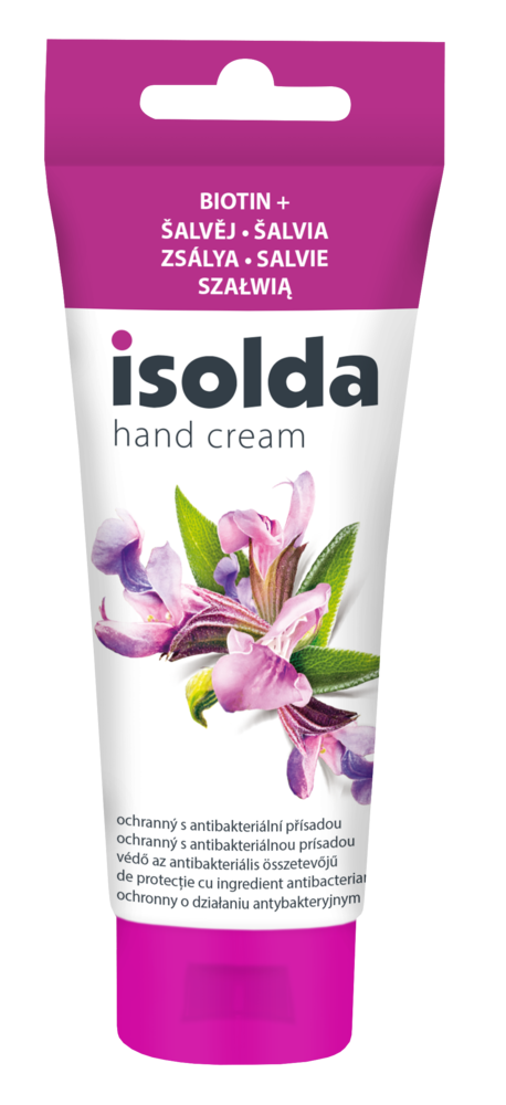 Isolda Šalvěj s biotinem, ochranný krém na ruce s antibakteriální přísadou